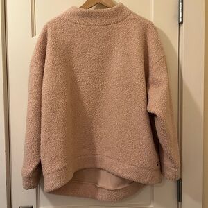 Backcountry • Wander Pile-Fleece Mock-Neck Top • High-Low Hem • Women’s M
